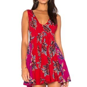 Free People Deep V Floral Dress